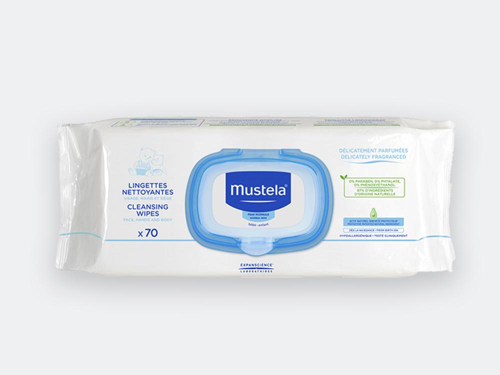 Mustela cleansing wipes for babies with normal skin