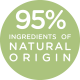 95% ingredients of natural origin 