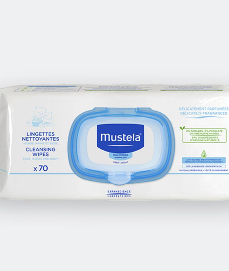 Mustela cleansing wipes for babies with normal skin